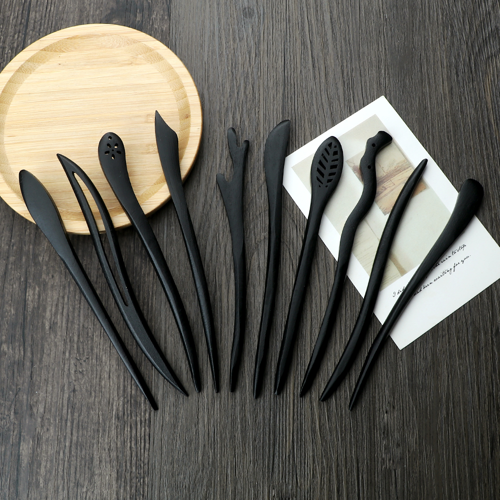 Horquilla de madera clásica y para mujer y niña, horquilla para el pelo sencilla china, palillos tradicionales, tenedor para el pelo, accesorios para la cabeza