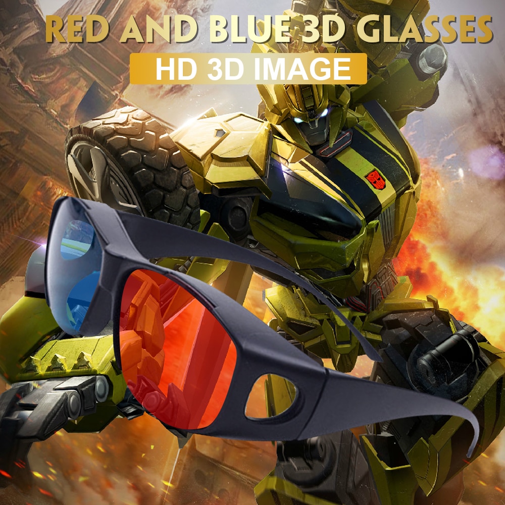 3D Stereoscopische Bril Mode Universele Type 3D Bril/Rood Blauw Cyaan 3D Bril Anaglyph 3D Plastic Glazen voor Movi