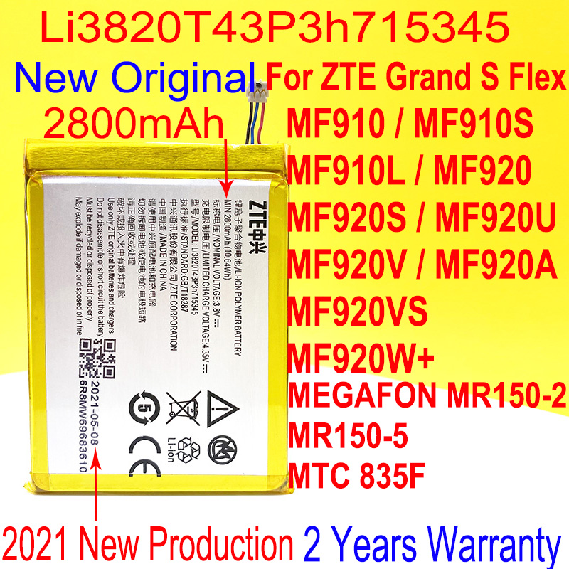 Originele 2800Mah Batterij Li3820T43P3h715345 Voor Megafon MR150-2 MR150-5/Mtc 835F + Met Track Code