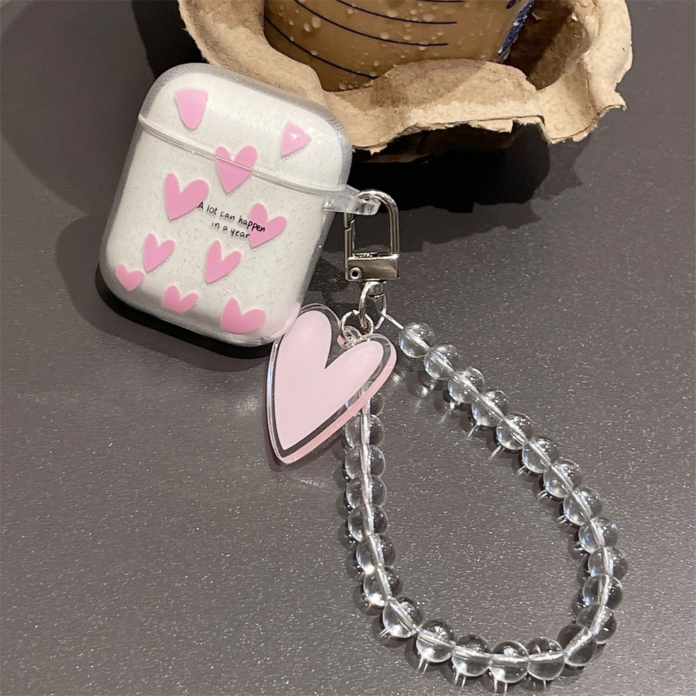 Étui brillant à paillettes de fleurs pour AirPods 1 2 3 4, housse de Bracelet pour écouteurs Bluetooth sans fil pour Apple airpods Pro 2nd Funda: XS / Olive