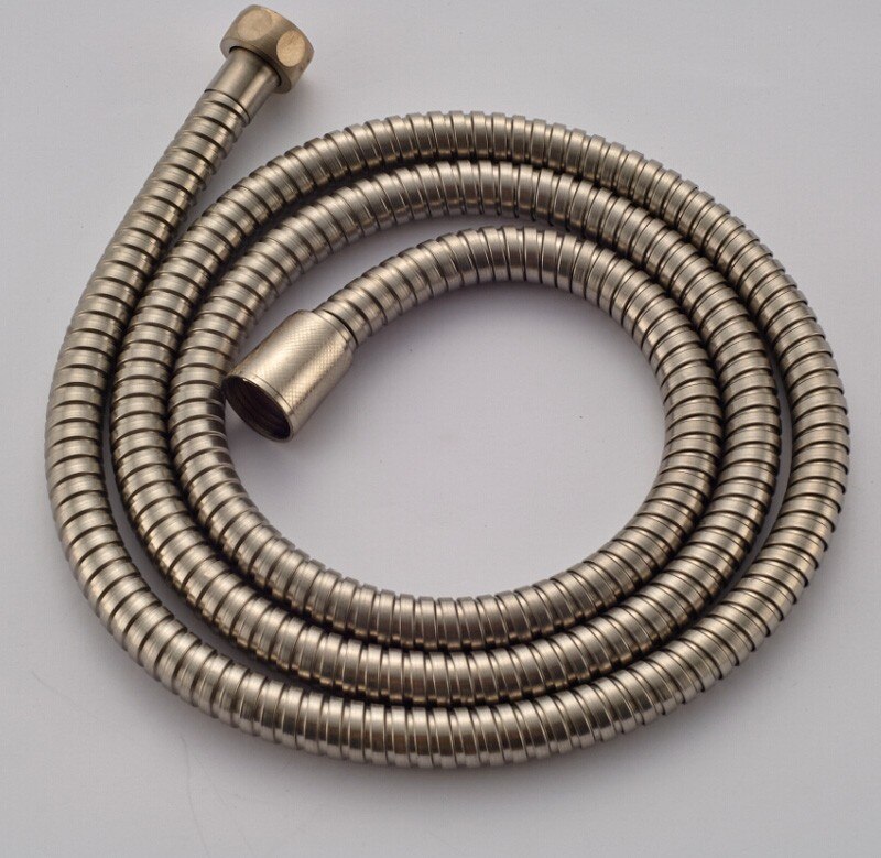 1.5m = 59 &quot; badeværelse udskiftning bruseslange håndbruser udskiftning fleksibel slange/rør sort bronze vandhane slangerør: Børstet nikkel