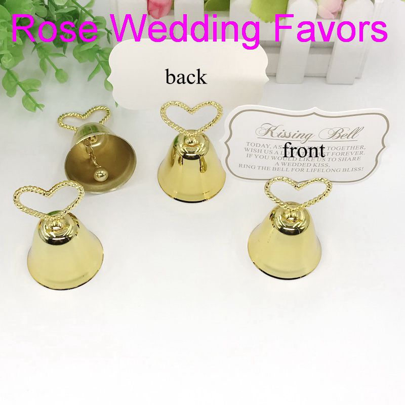 (30 teile/los) FREIES + küssen Glocke Silber/Gold Glocke Platz-kartenhalter/Foto Halfter Hochzeit Tisch Dekoration Gefälligkeiten