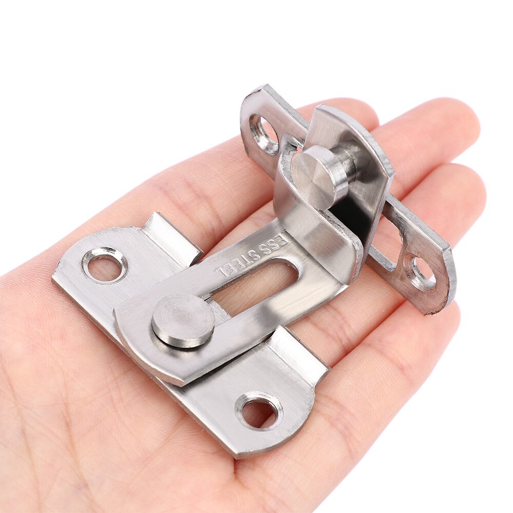 90 Degree Hasp Latches Stainless Steel Sliding Door Chain Locks Security Tools Hardware For Window Cabinet Hotel Home