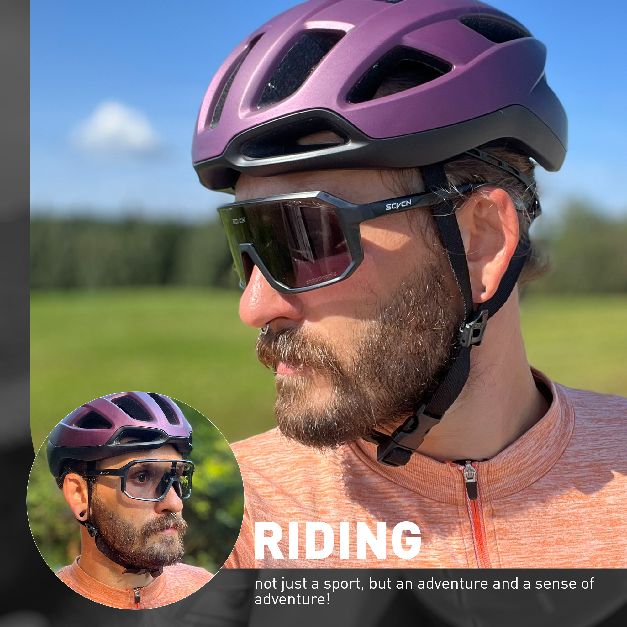 SCVCN gafas de sol fotocromáticas para ciclismo para hombre, gafas deportivas para ciclismo de montaña, gafas UV400 para mujer, gafas para conducir en bicicleta