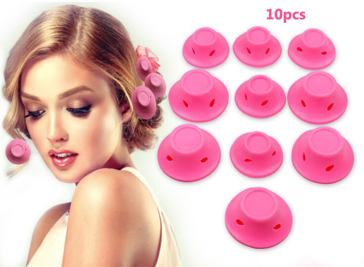 18 stuks 65 cm lange magische haarrollers spiraal diy haarrollers zachte haarrollers voor het krullen van haar plastic roller: 10 stuks