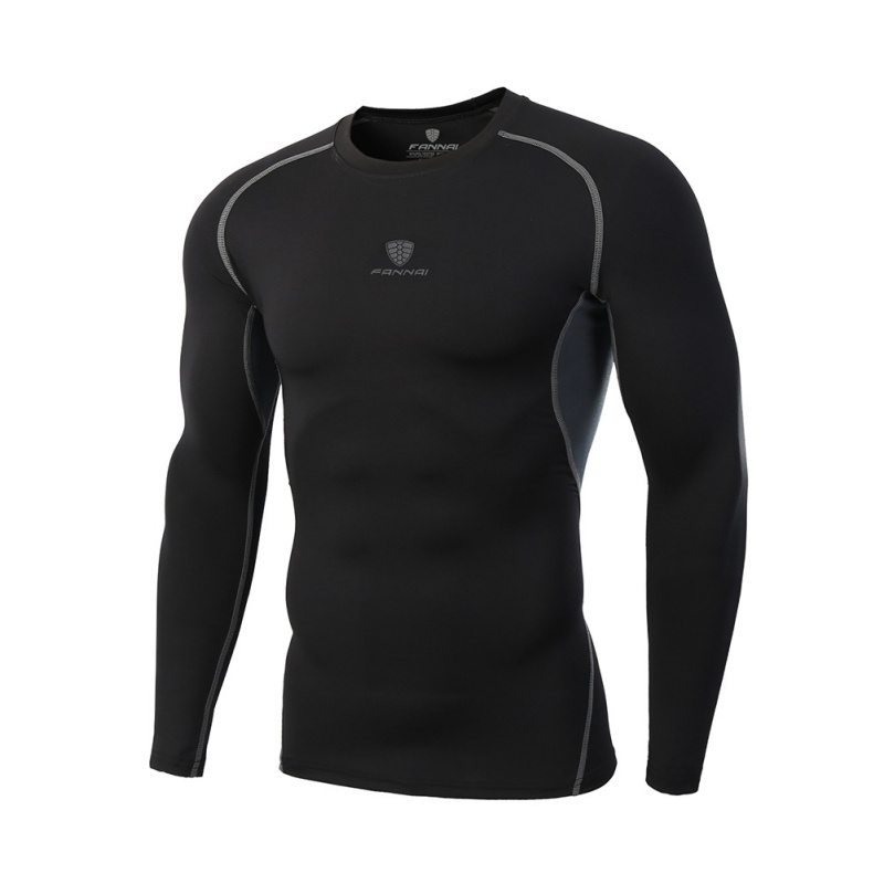 Men's Quick Dry Running T-Shirt Compression Shirt Long Sleeve Men Sport Jogging Fitness T Shirt Training Suit
