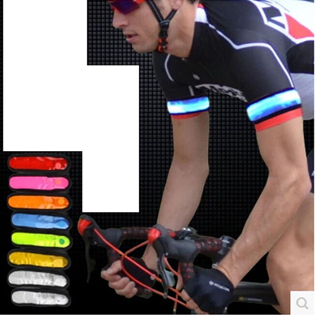 Brazalete con luz LED reflectante para brazo, correa de seguridad para correr de noche mano de ciclista, pulsera