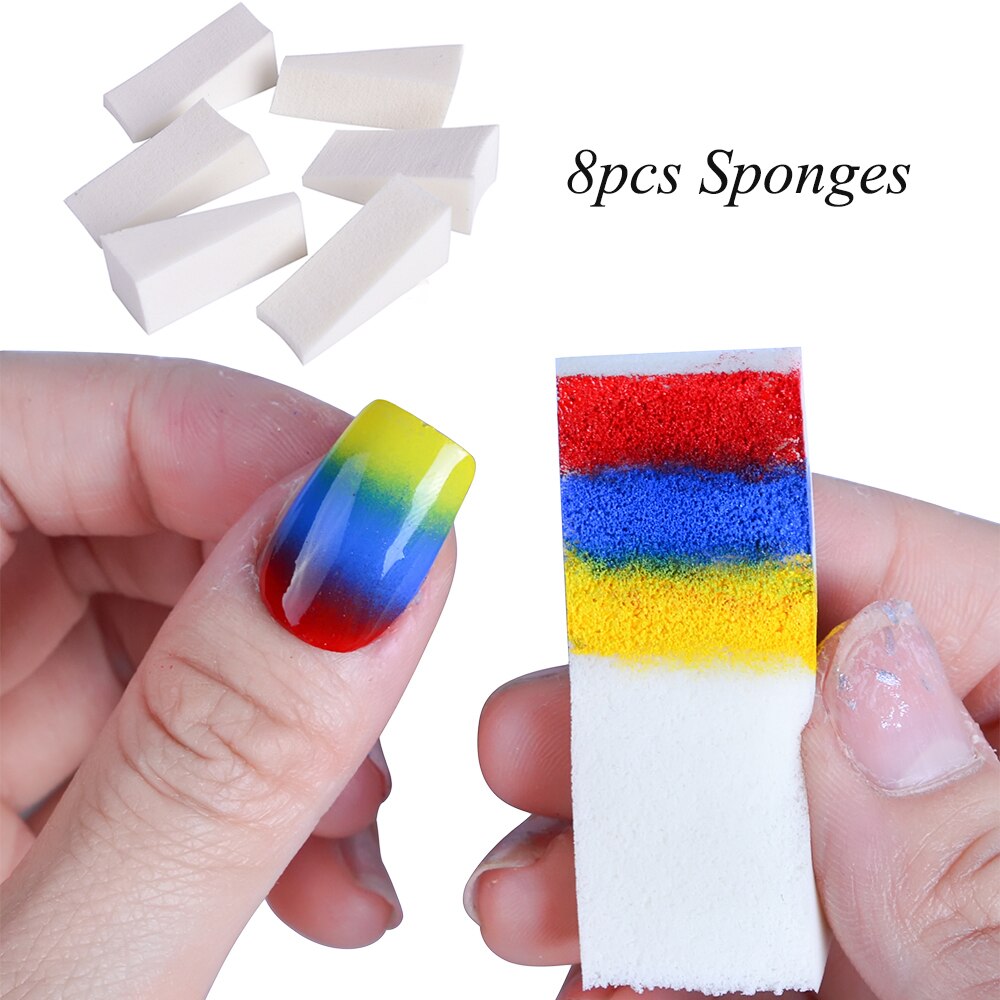 Pochoir pour ongles en dentelle, motifs de fleurs, papillons, feuilles, images d'animaux, tampons, grattoir, éponge, Kit d'outils BESTZN01-12
