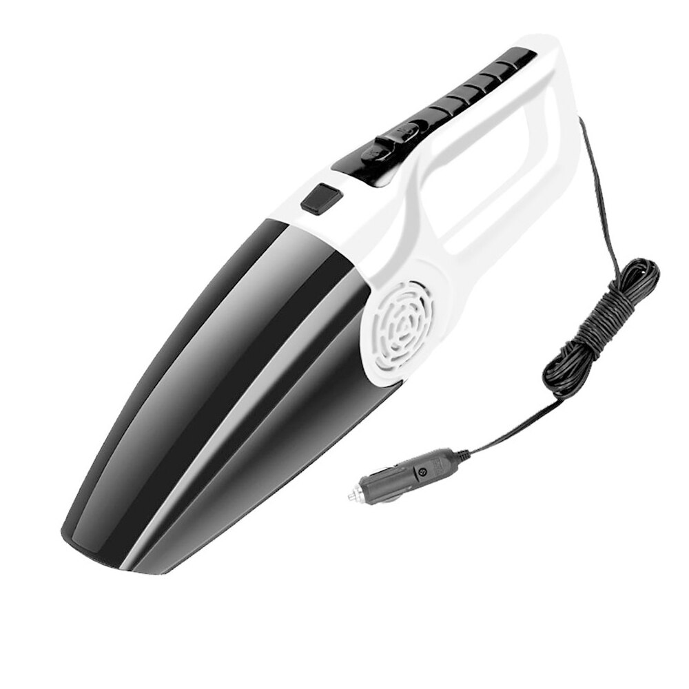 120W Auto Car Vacuum Cleaner High Wet And Dry Suction Dual-use Vacum Handheld Cleaner 12V Mini Car Vacuum Cleaner 5M: White