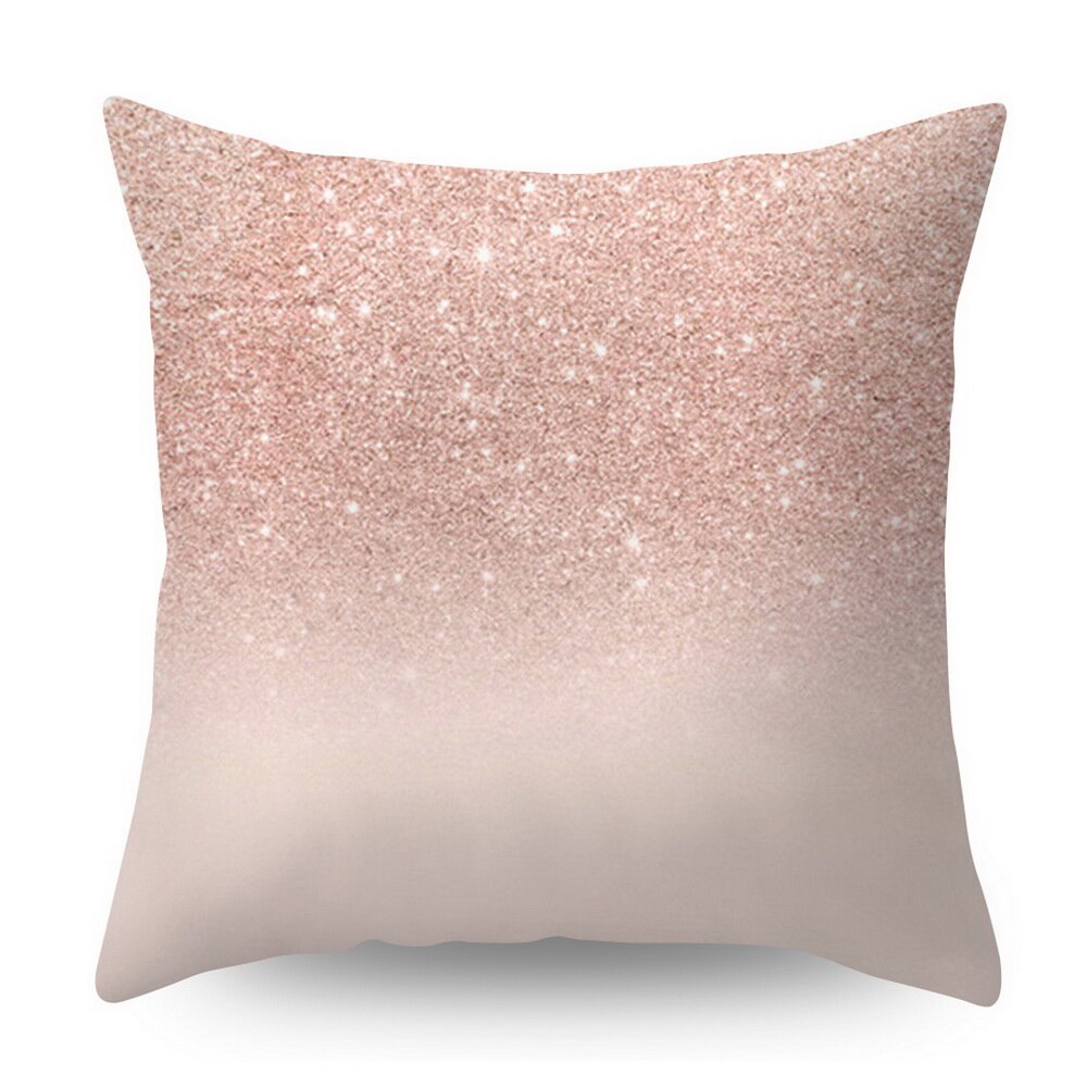 Rose Gold Square Cushion Cover Geometric Dreamlike Pillow Case Polyester Throw Pillow Cover For Home Decor 45x45cm: Blue