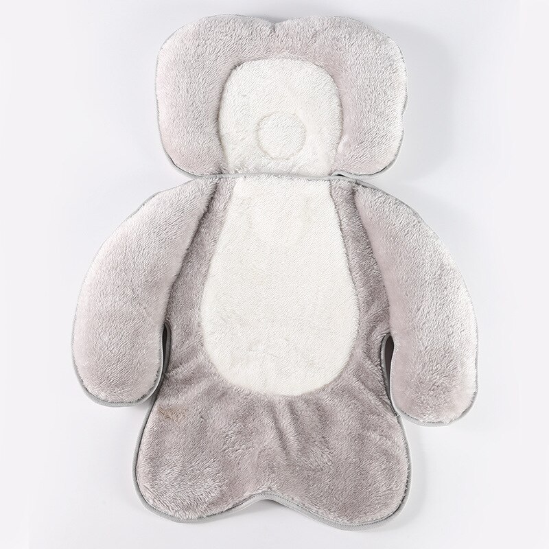 Estera de dormir para cochecito de bebé, cojín de cuerpo infantil desmontable, ajuste Universal, silla o cuna de bebé transpirable, Ultra suave: Gris