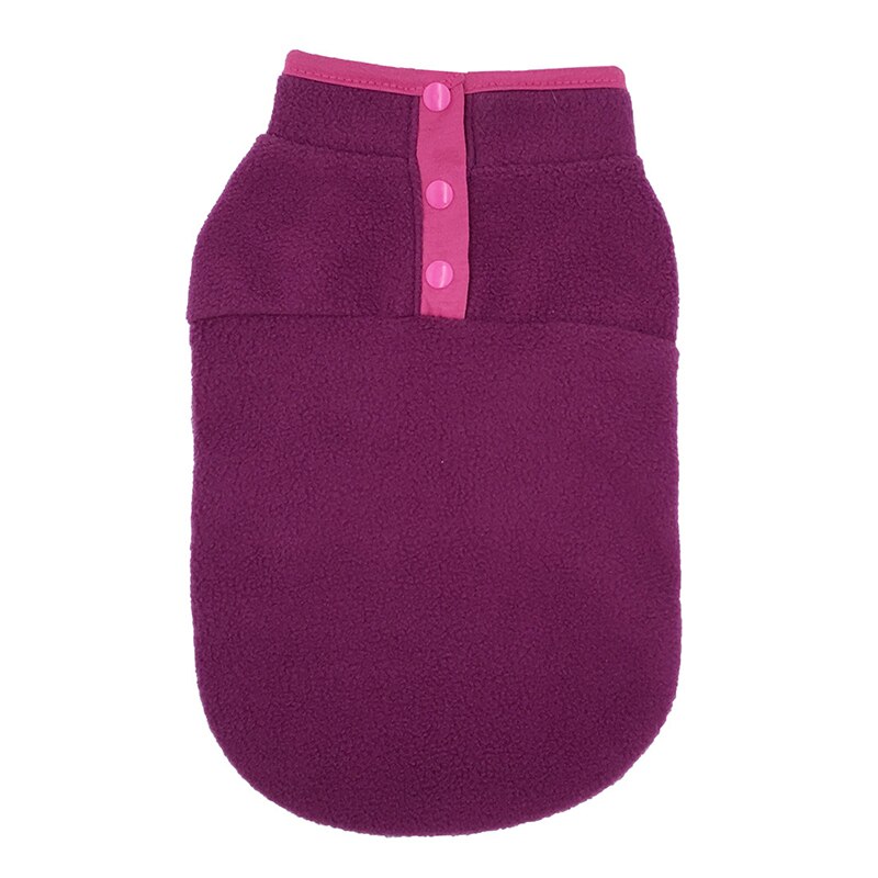 Pas cher chien vêtements hiver automne polaire vêtements pour animaux de compagnie pour petits chiens moyens gilet chemise manteau avec boucle uppy chien Costume: VIOLET / XL