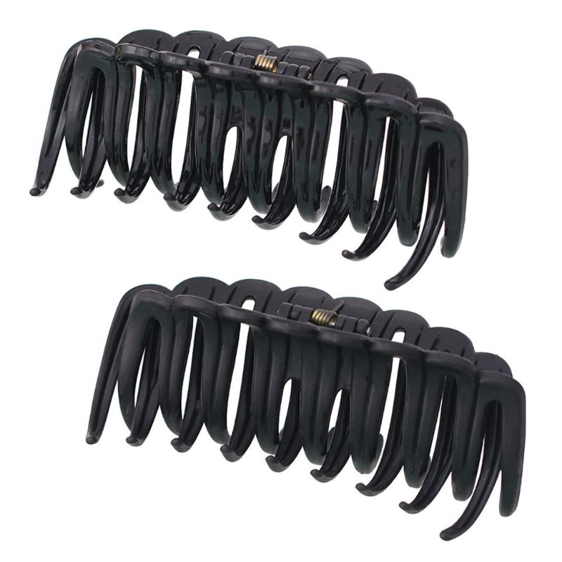 Pinza grande y gruesa para el pelo Jumbo para mujer, pinza negra para cola de caballo, abrazadera geométrica Simple, resorte de ducha de baño, pinza de plátano, 12cm