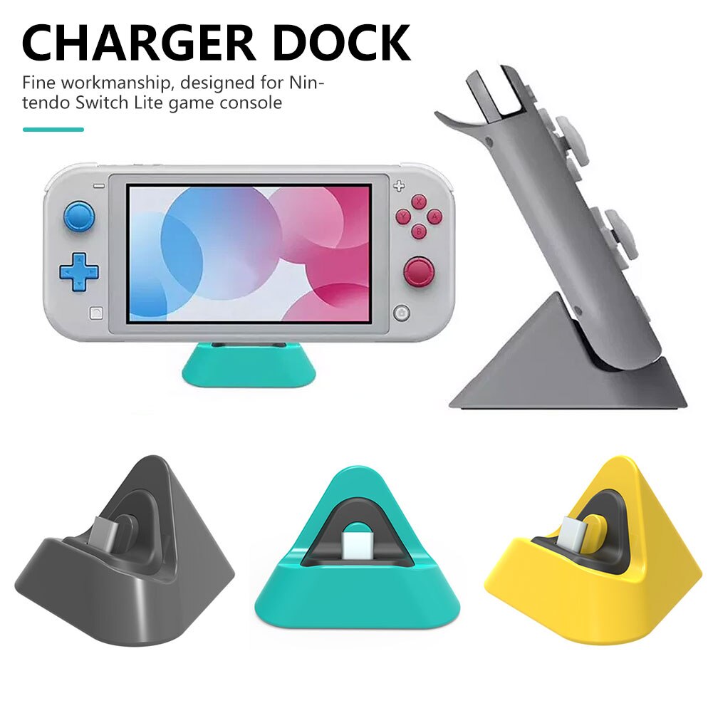 For NS Switch / Switch Lite Universal Game Console Charger Dock Portable Mini Type C Charger Base Stands Charging Dock Station