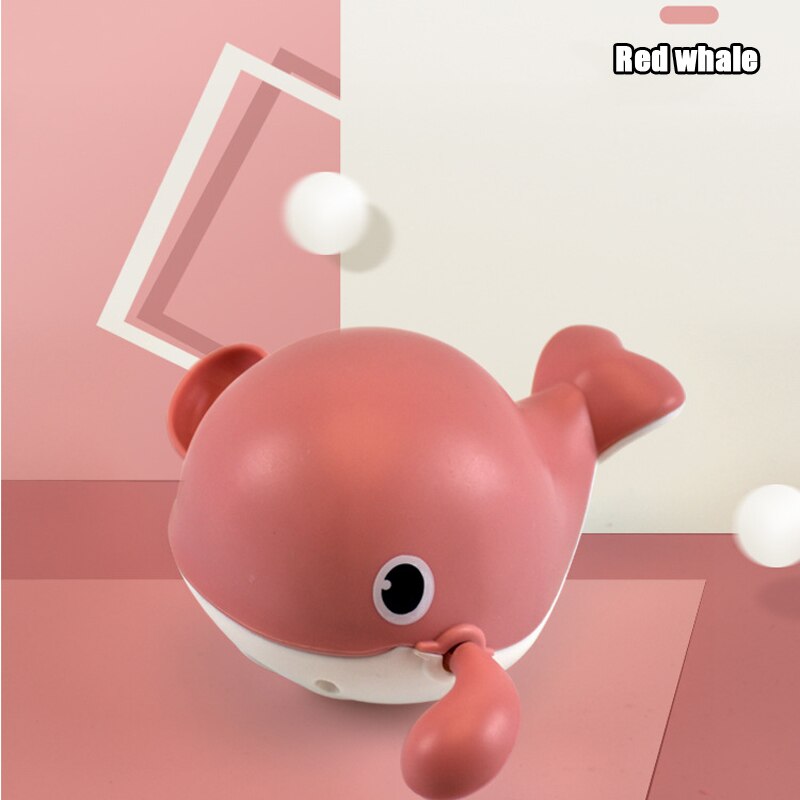 Giocattoli da bagno per bambini 0-12 mesi per bambini piscina gioco d&#39;acqua carica orologio animali rana granchio per bambini giocattoli d&#39;acqua regalo: Red whale