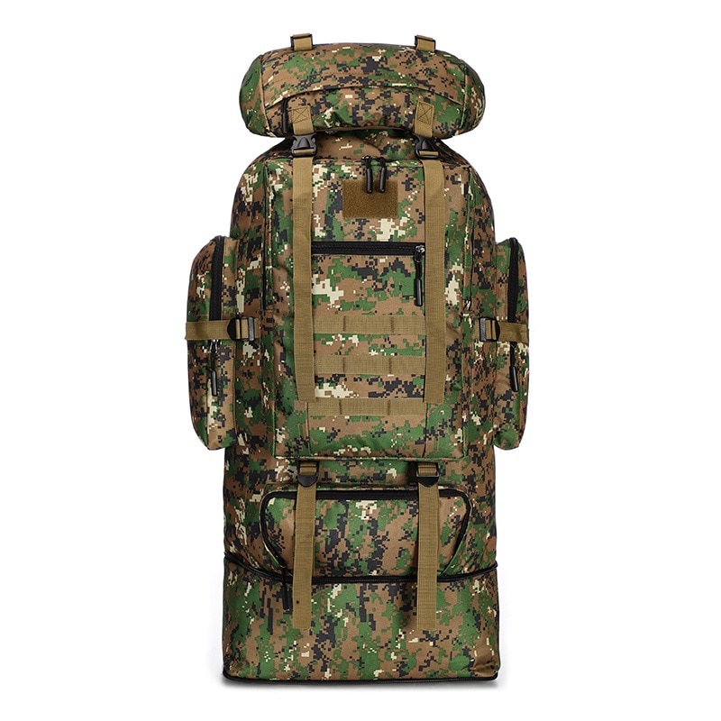Fengtu 100L Grote Wandelen Klimmen Rugzakken Camouflage Softback Rugzak Voor Mannen En Vrouwen Sport Tassen Camping Reizen Rugzak: Khaki