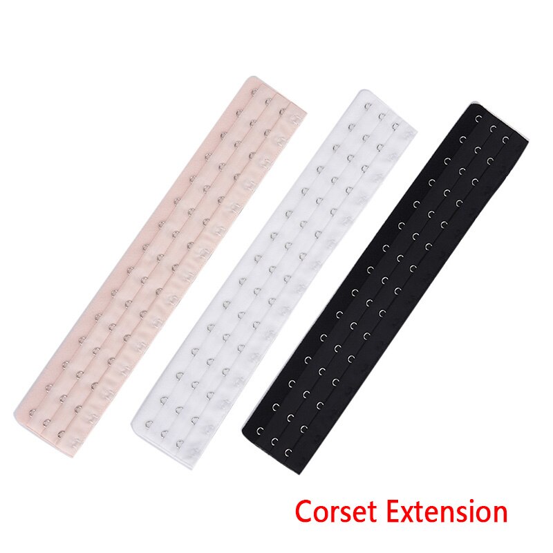 Mujer corsé extensión 15 Buckle Bra Extender 15 alargar gancho y ojo cinta 15 Correa 15 cierre ropa interior Accesorios