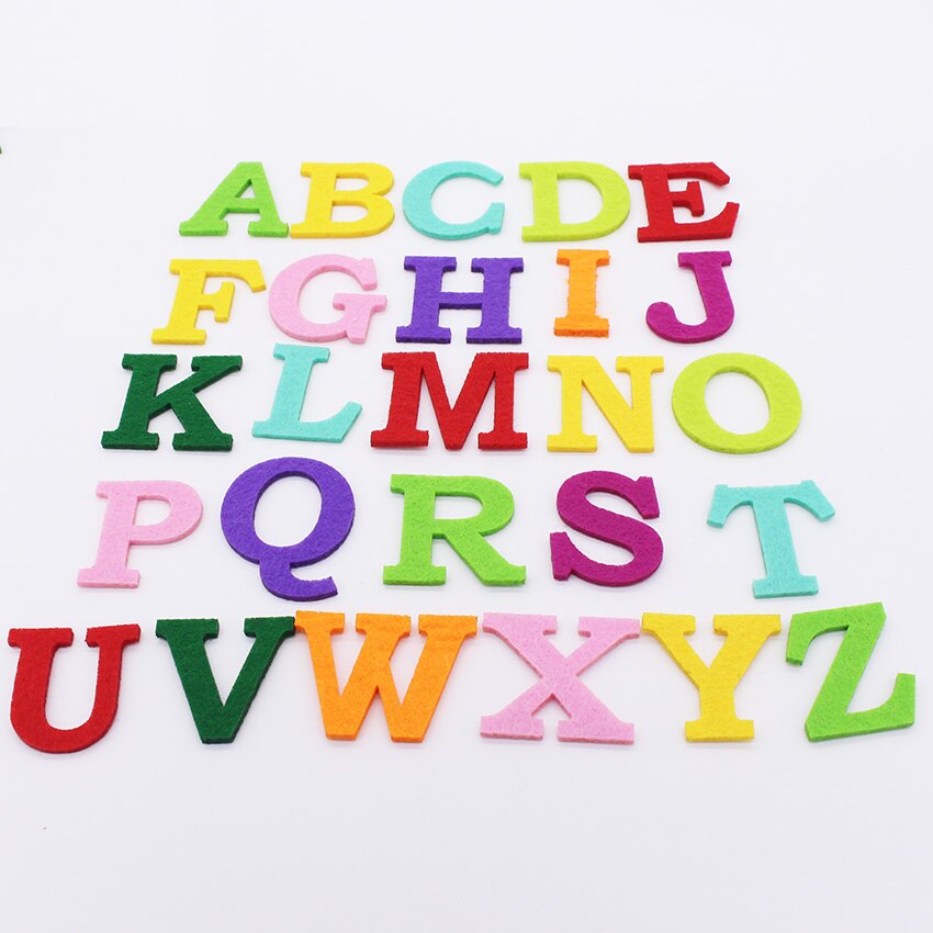 CMCYILING Cartoon Felt Alphabet For Sewing Scrapbooking Handwork Toy Home Decoration Felt Craft Letters Pack 26 Pcs
