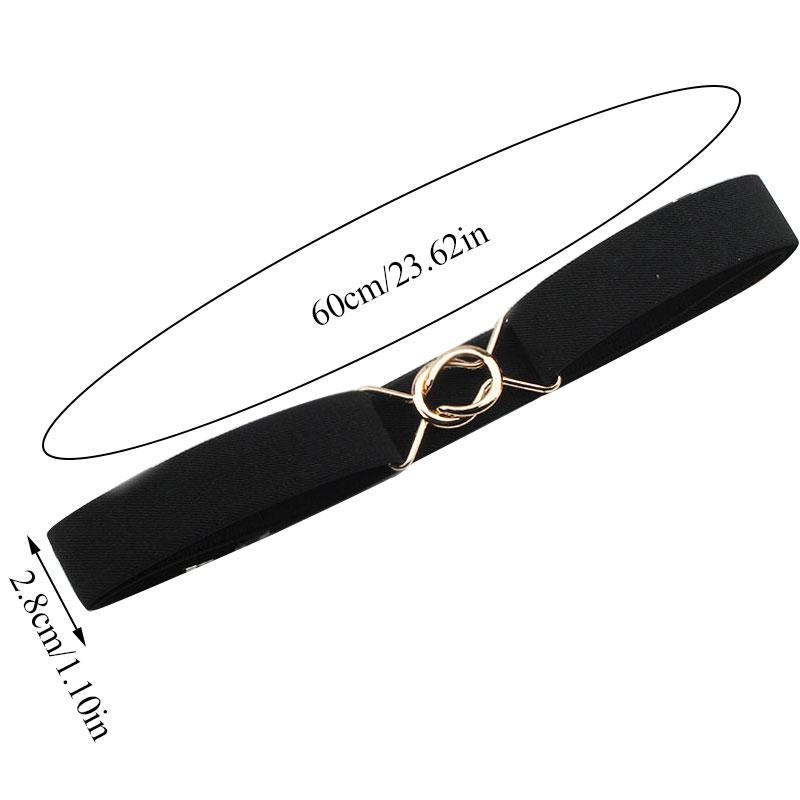 Suéter con hebilla de aleación para mujer, ropa de vestir, pretina decorativa, corsé Retro, cinturón elástico ancho: 1