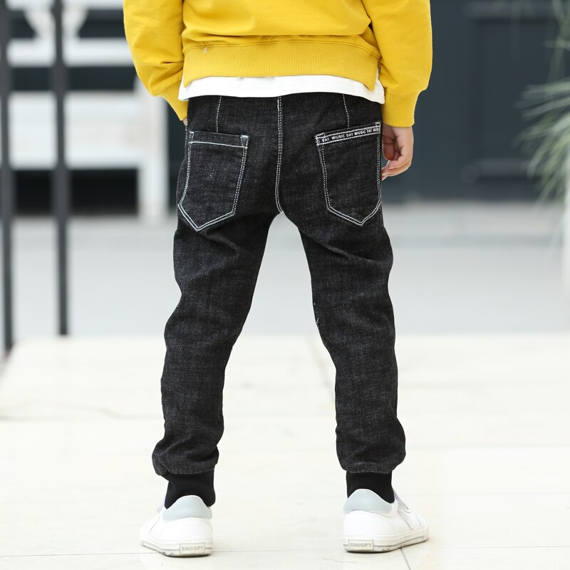 Autumn Winter Jeans For Boy Pants Kids Teenager Trousers Denim Warm Pants Children Korean Clothes