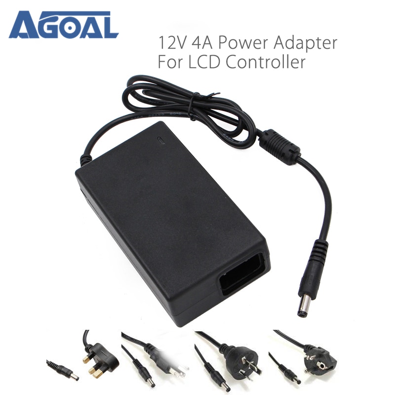 AC 100-240V to DC 12V 4A 48W Power Supply Adapter For LED Strip Light CCTV security camera monitor V56 US/UK/EU/AU Plug Standard