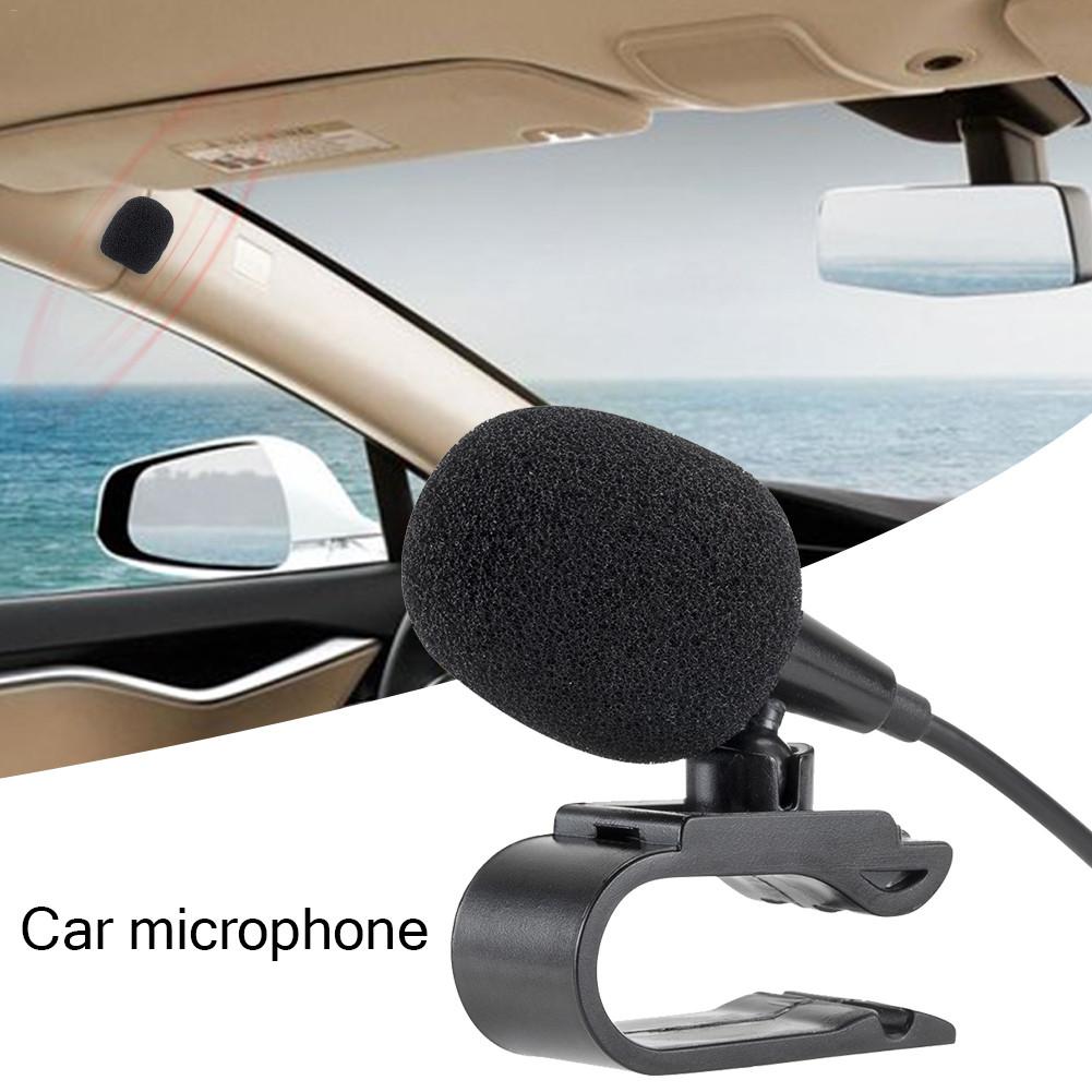 Bil ekstern mikrofon med 3.5mm 3m bluetooth lydkabel u-formet klip til radio automatisk dvd-afspiller biltilbehør