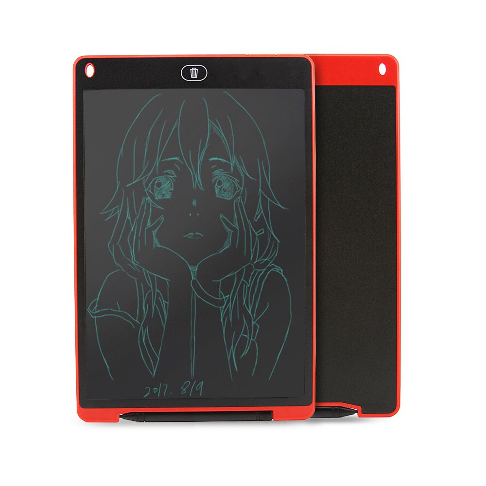 CHUYI 12 Inch LCD Writing Tablet Digital Handwriting Pad Electronic Drawing Tablet Bulletin Memo Board Kids Mini Art Notepads: Red