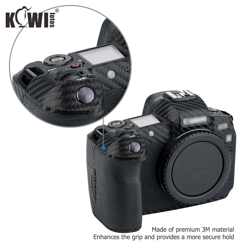 Cubierta de Cuerpo de Cámara antiarañazos, etiqueta de protección 3M para Canon EOS R, soporte de agarre antideslizante, Protector de piel, película de fibra de carbono