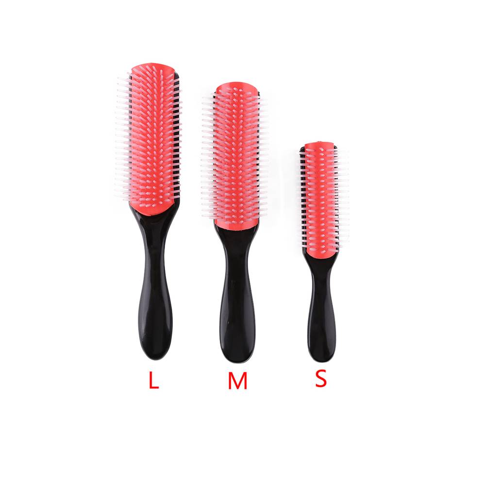 9-Row Detangling Hair Brush Rat Tail Hair Comb Styling Hairbrush Straight Curly Wet Hair Scalp Massage Brush for Women