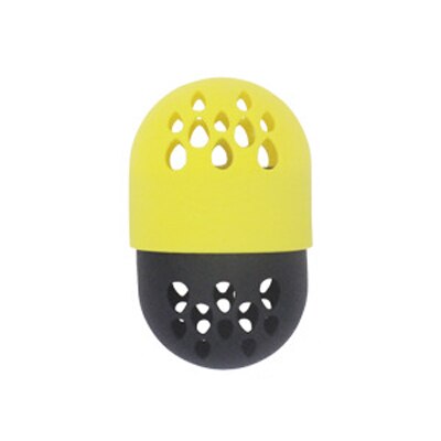 1pcs Soft Silicone Powder Puff Drying Holder Beauty Sponge Travel Case Puff Blender Sponge Egg Capsule Display Rack Egg Stand: yelloe