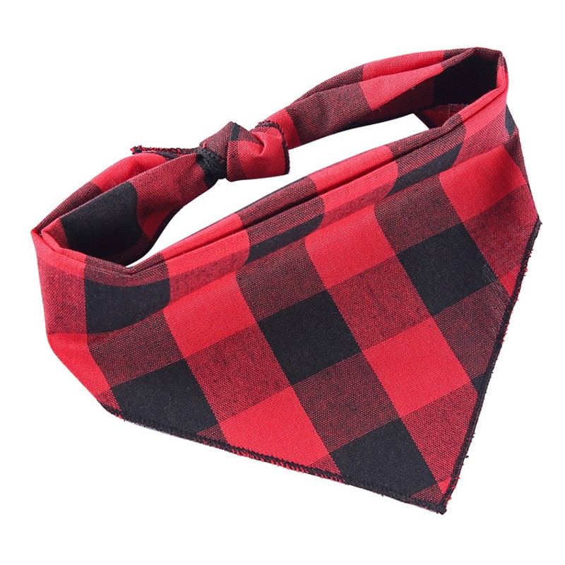Chien Bandana coton chien bavoirs noir blanc rayé chien Triangle serviette mignon lavable noël Halloween chien Bandana écharpe: S / Black