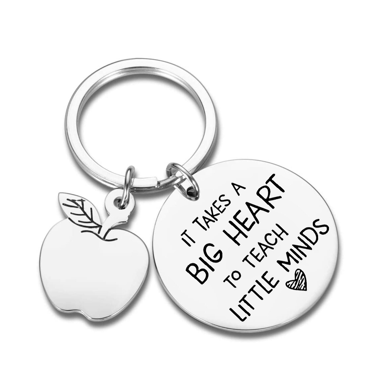 Laurea con souvenir ringraziamento festa degli insegnanti ciondolo mela in acciaio inossidabile portachiavi regalo artigianale: K611 mela