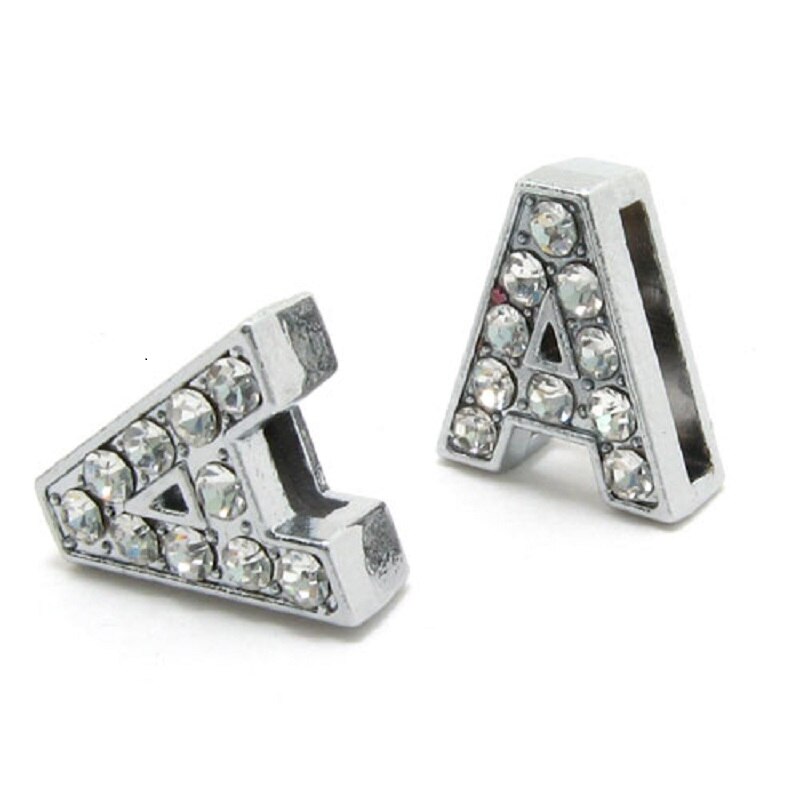 130pcs 8mm Volledige Rhinestone Engels Alfabet A-Z DIY Slide letters. slide brief. Charm fit Armband/polsbandje LSSL01 * 130