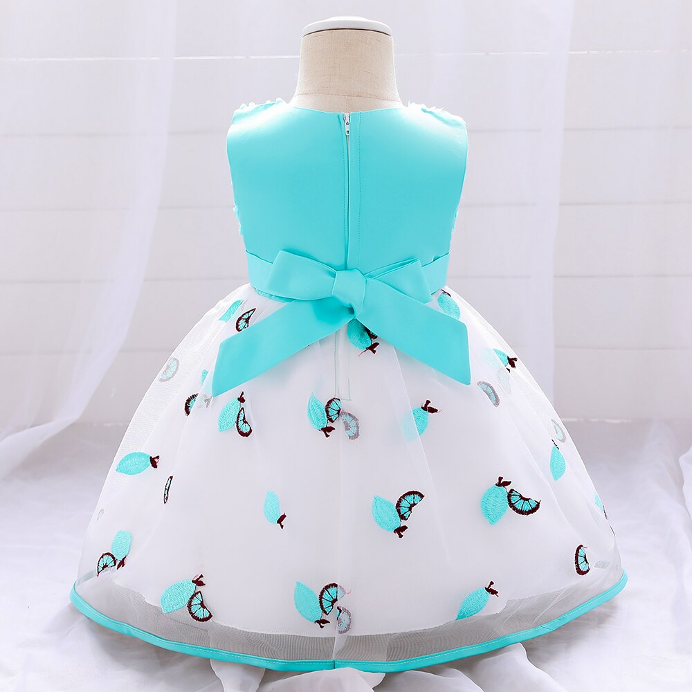 Bloem Kinderen Trouwjurk Voor Pasgeborenen Bruidsmeisje 1 Jaar Baby Meisje Verjaardag Jurk Meisjes Kleding Peuter Meisje Outfits
