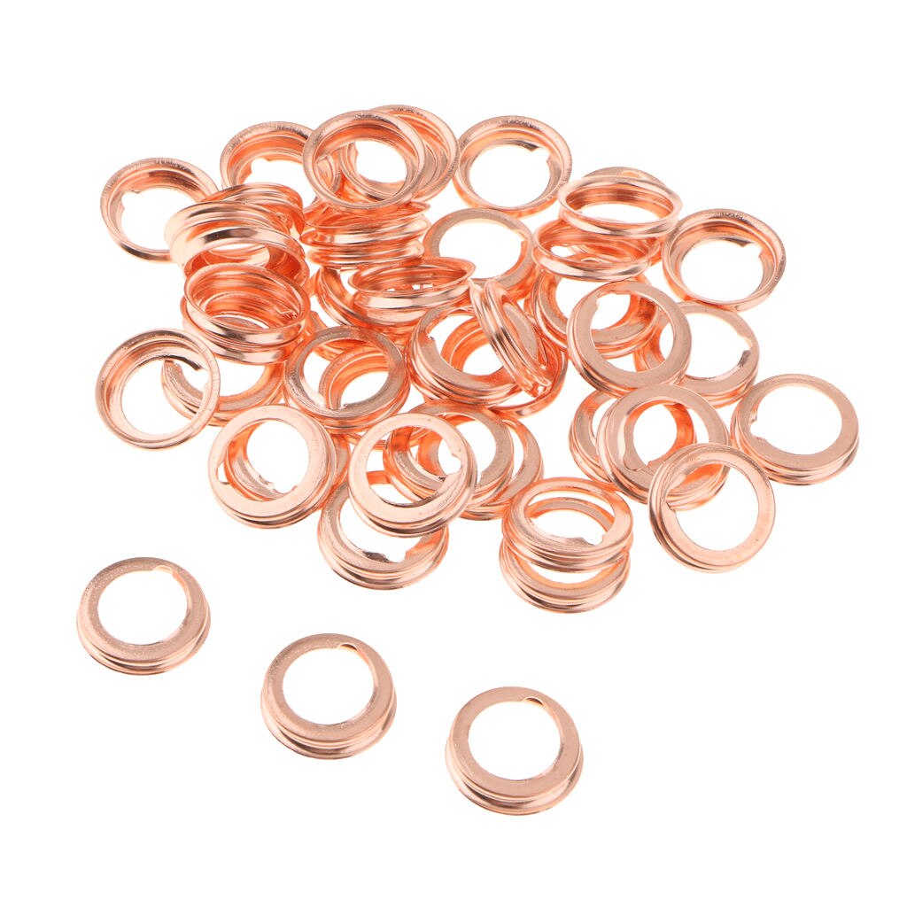 50 Stks/set M12 Koperen Motor Olieaftapplug Crush Pakking Ringen Seals Voor Nissan 1026JA00A