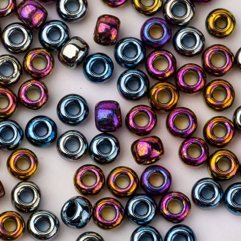 Soeather perle toho 11 runde frøperler metallisk multi håndlavet perlevævning til gør-det-selv dekoration til kjole 5g ca. 480 stk.: Rm114