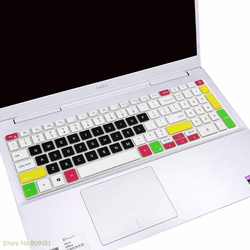 For Dell Inspiron 15 3000 3501 3502 3593 3505 , inspiron 15 5501 5502 5505 5508 Laptop Keyboard Cover Skin Protector: Candy black