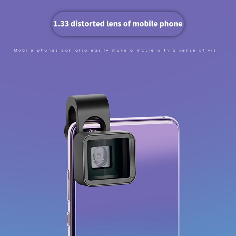 1.33X Breitbild praktisch Verformung Objektiv Universal- Weitwinkel Clip Film Verzerrung Kamera für iPhone Samsung Smartphones