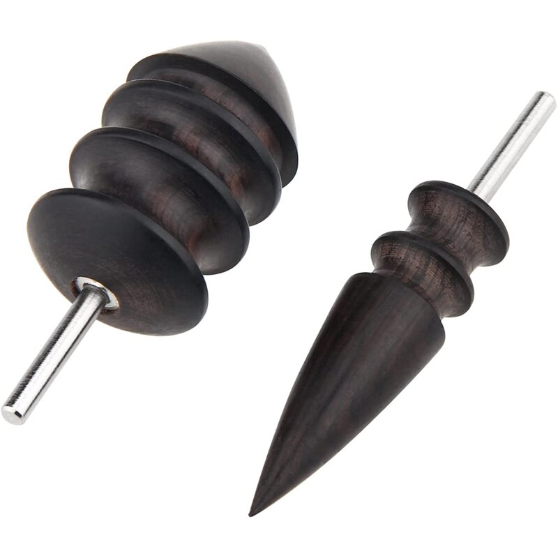 -Leather Burnisher,Ebony Wood Leather Burnishing Bit Tool with 4486 Chuck Compatible for Rotary Dremel Tool to Burnishing