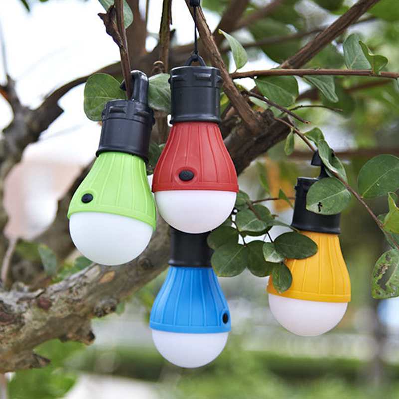 1pc campinglampor led-lampa batteridriven tältlampa krok tältlampa 5 färger hänglampa bärbar lykta