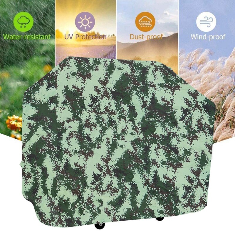 1Pc Bbq Cover Anti-stof Waterdicht Weber Zware Grill Cover Regen Beschermende Barbecue Cover Outdoor Camping Kookgerei