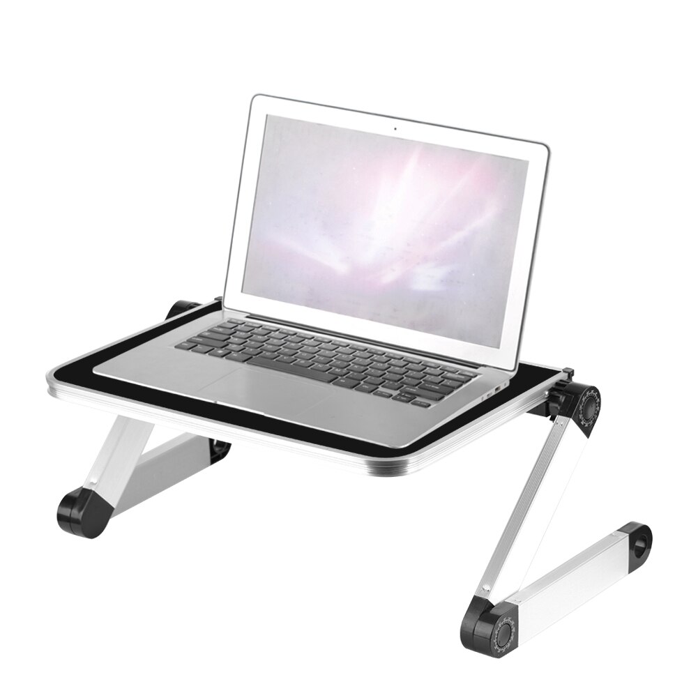 Aluminum Alloy Laptop Portable Foldable Adjustable Laptop Desk Computer Table Stand Tray Notebook Lap PC Folding Desk Table