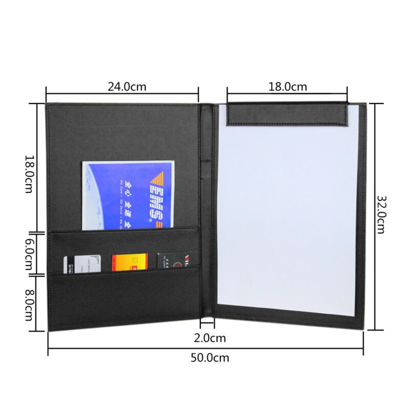 PU leather A4 Clipboard Writing Pad School Office Supply Stationery folders Folder for Papers 1097