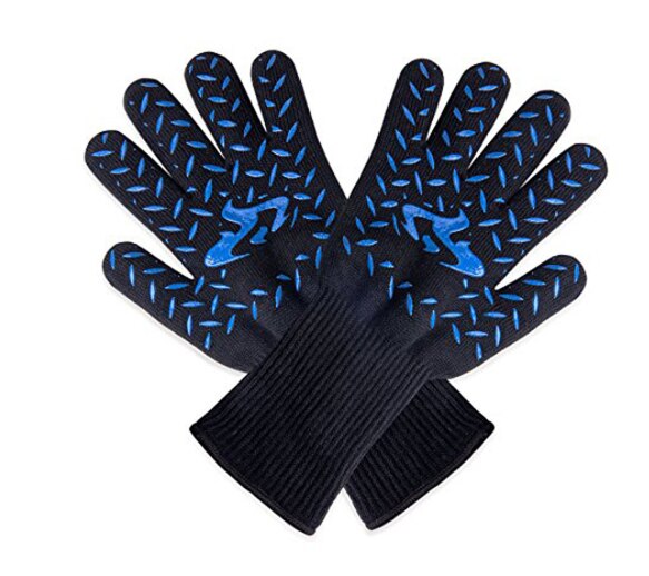 Handschuhe Wärmedämmung BBQ Hochtemperatur-draht-haar Widerstand 500-800 Grad Feuerfeste Mikrowelle Anti-Schleudern: Stil 8