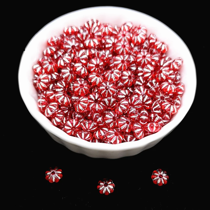 200 Uds. Hermosas cuentas con forma de flor espacio colorido para hacer joyas colgante collar pulsera DIY: Nude