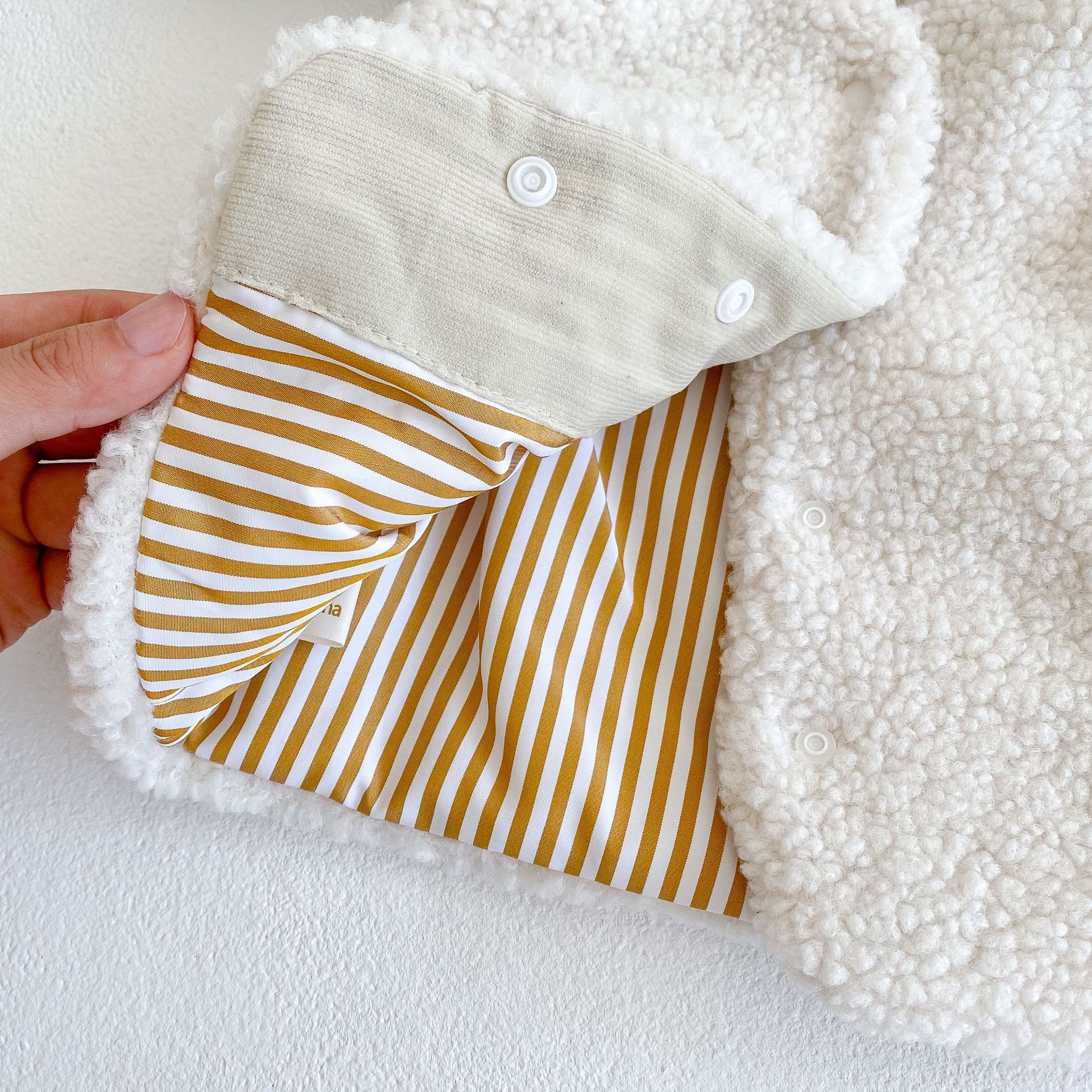 Gilet épais en laine d&#39;agneau pour bébé fille, vêtements d&#39;extérieur pour enfant en bas âge, princesse polaire, pour noël, automne