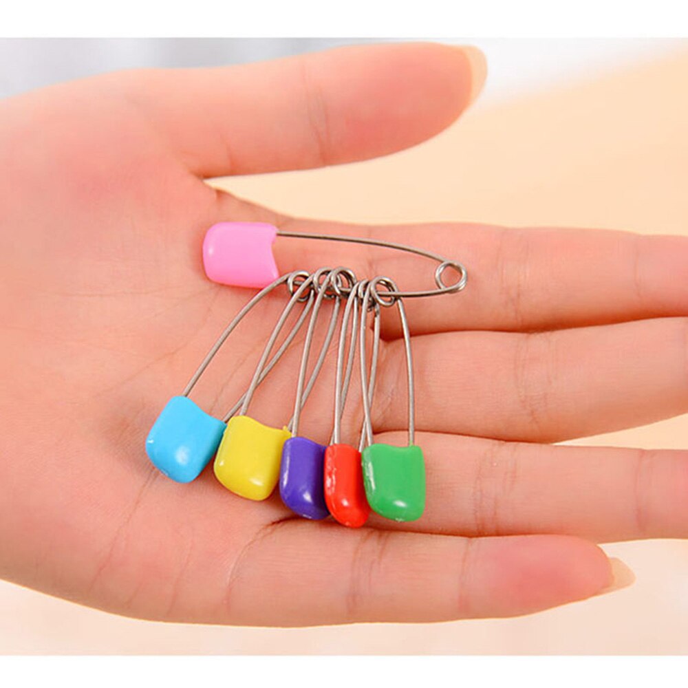 10Pcs Baby Diaper Pins Holder Safety Shower Locking Cloth Nappy Hold Clip