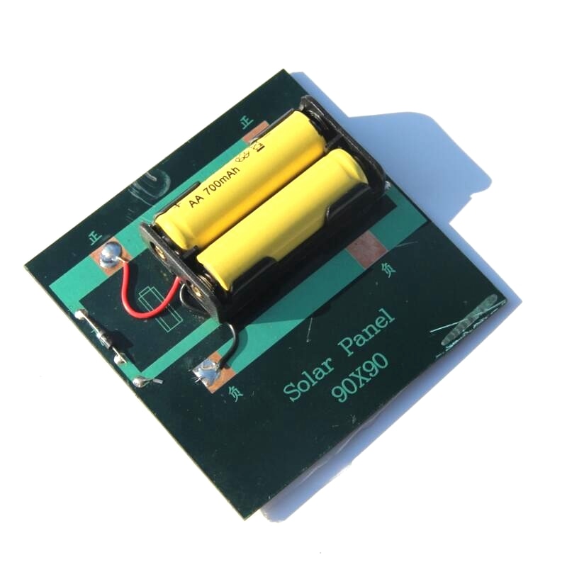 1W 4V Oplaadbare Aa Batterij Solar Mobiele Lader Met Base Voor 2xAA Batterijen Opladen Direct