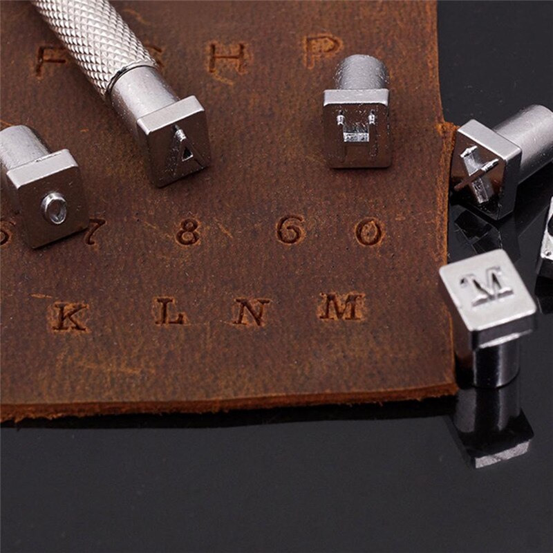Stahl schlagen Werkzeuge Alphabet knapp Anzahl Stempel einstellen Stanzen Metall Leder Stanzen Werkzeuge DIY Leder Handwerk Werkzeuge