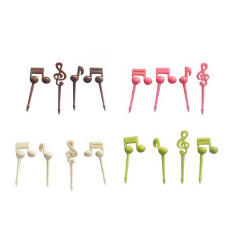 Dessert matgaffel 1 sett for barn snacks søt benthos multifunksjon mini fruktgafler abs plast blanding farge festdekor: 16 stk